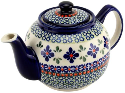 Bolesławiec pottery teapot