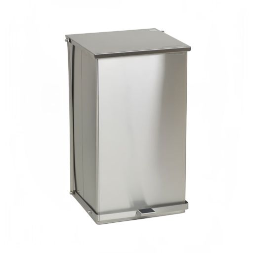 Detecto C-100 Stainless Hands Free Trash Can 100 Quart Step-On Waste Receptacle