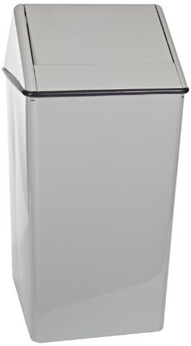 Witt Industries stainless steel swing-top waste receptacle